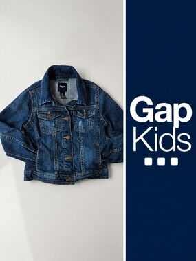 GapKids Girls Classic Blue Denim Jean Jacket Size Small 6–7 Years Stretch